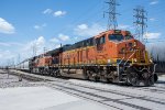 A BNSF train pulls out of PTRA's North Yard 